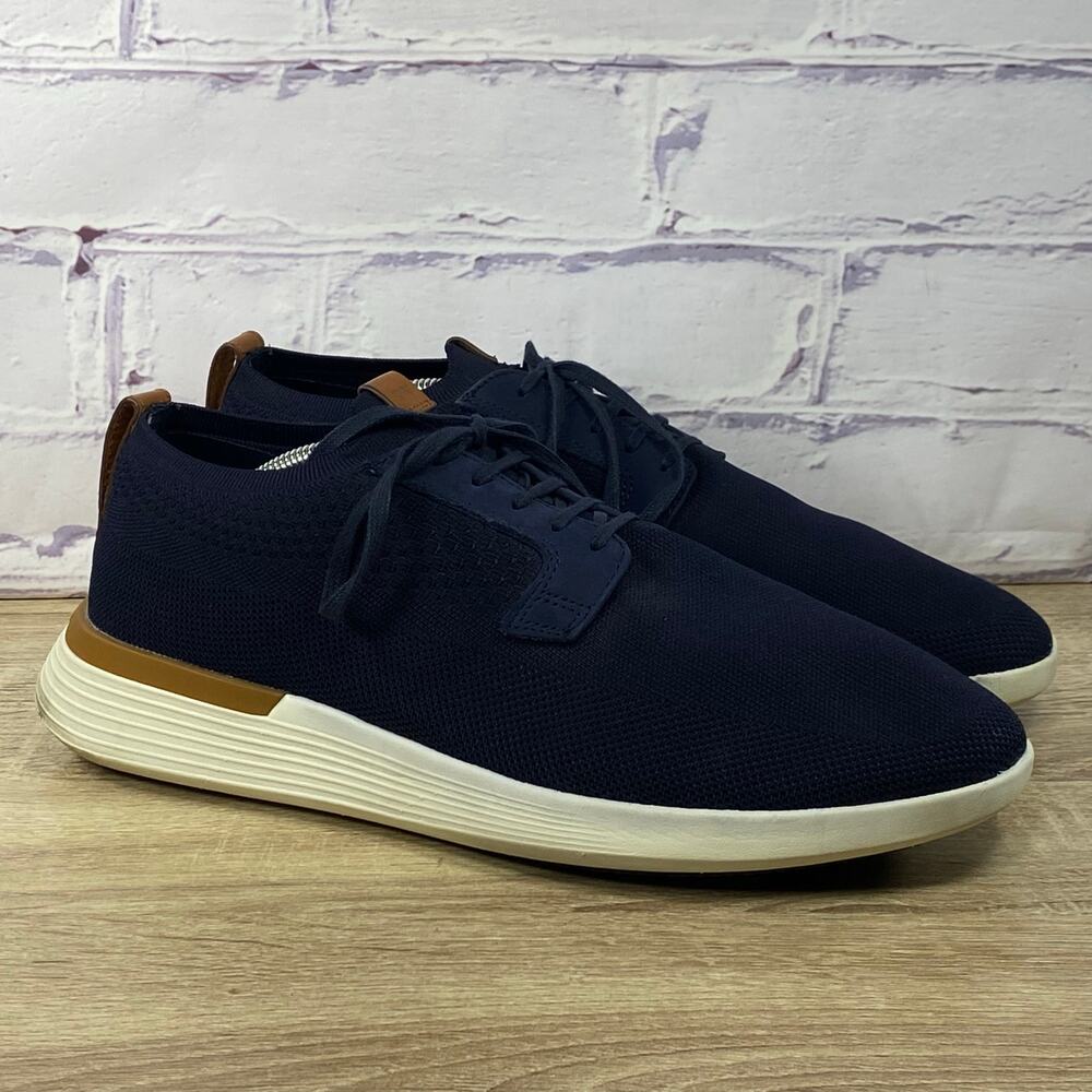 Wolf & Shepherd Swiftknit Navy Blue Knit Derby Shoes Men's Size 12 Sneakers